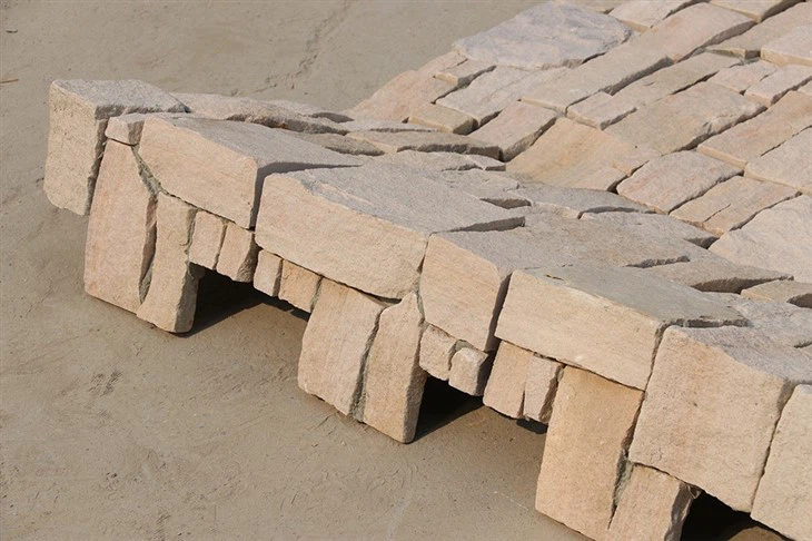 Cross Shape Stone Cladding White Sandstone JRD-064