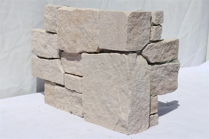 Cross Shape Stone Cladding White Sandstone JRD-064