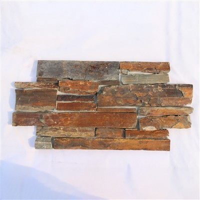 Hla Shape Ntuj Pob Zeb Cladding Brown Slate JRD-020