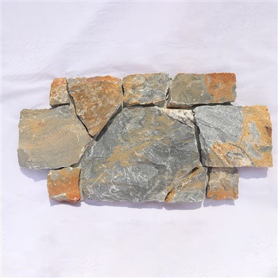 Interlocking Pob zeb Cladding Vaj Huam Sib Luag Blue Rusty Limestone JRD-008